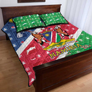 Afro Namibia Quilt Bed Set Coat Of Arms Christmas Style