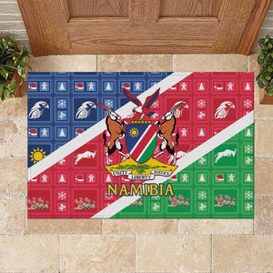 Afro Namibia Rubber Doormat Coat Of Arms Christmas Style