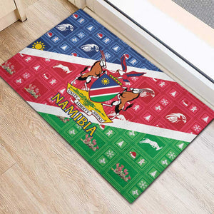 Afro Namibia Rubber Doormat Coat Of Arms Christmas Style