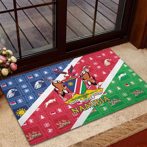 Afro Namibia Rubber Doormat Coat Of Arms Christmas Style