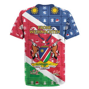 Afro Namibia Rugby Jersey Coat Of Arms Christmas Style