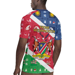 Afro Namibia Rugby Jersey Coat Of Arms Christmas Style