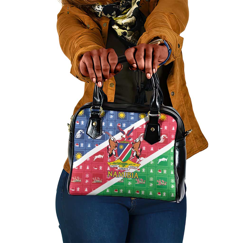 Afro Namibia Shoulder Handbag Coat Of Arms Christmas Style