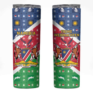 Afro Namibia Skinny Tumbler Coat Of Arms Christmas Style