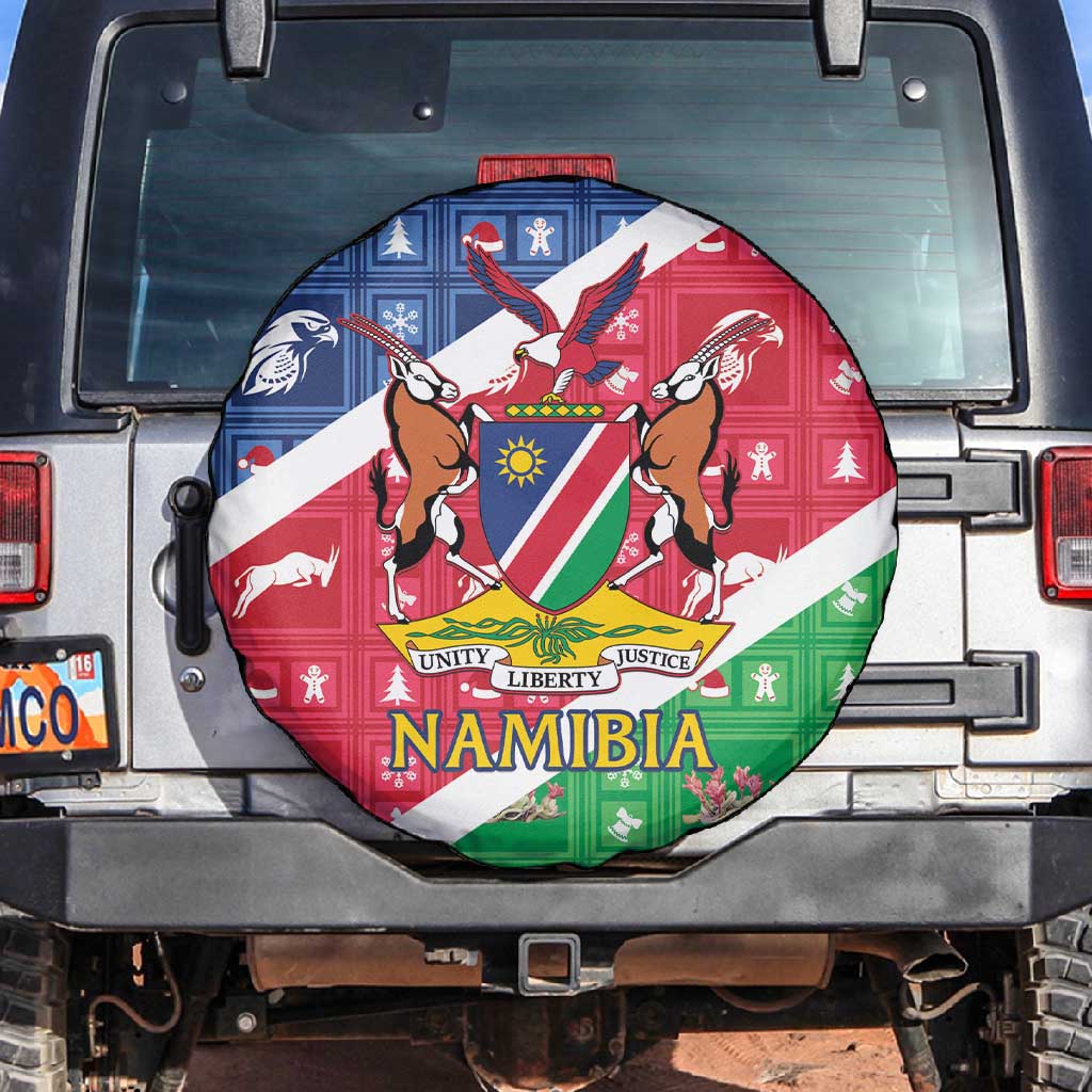 Afro Namibia Spare Tire Cover Coat Of Arms Christmas Style