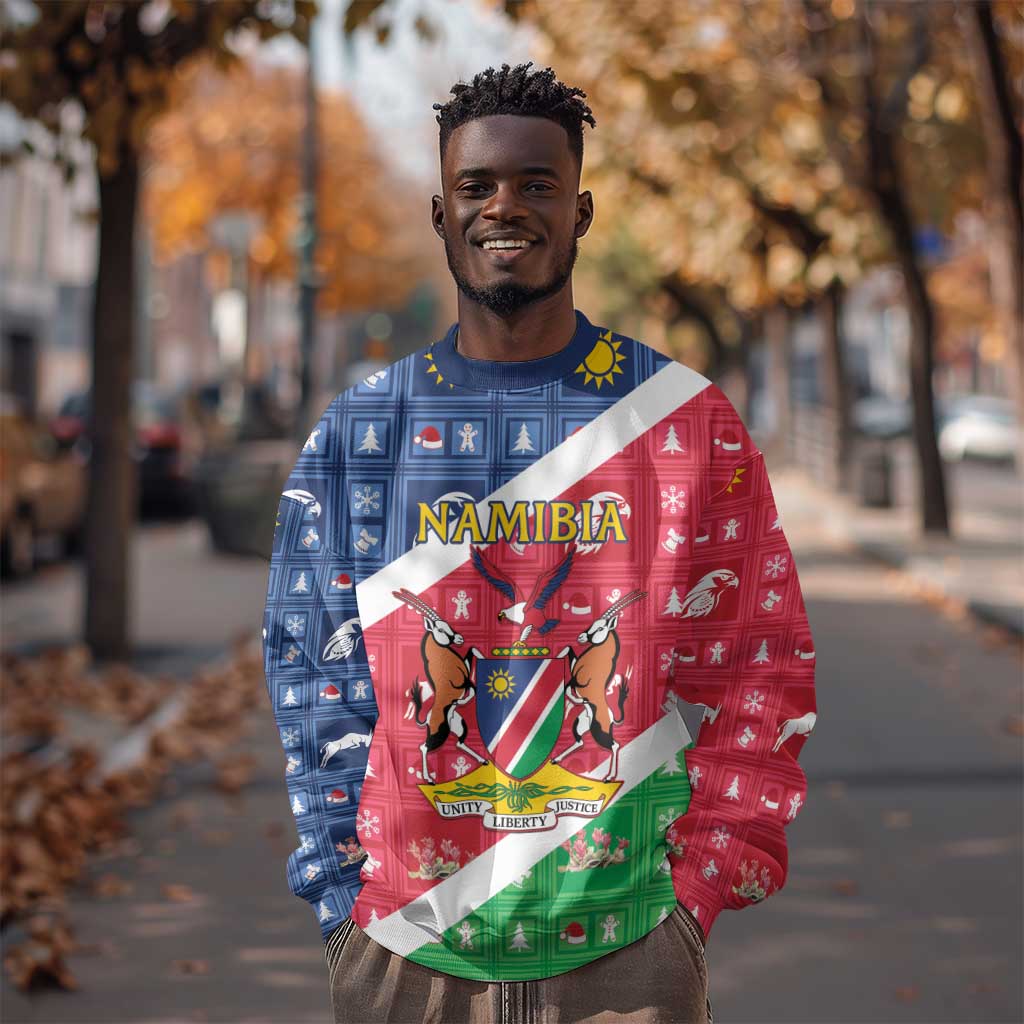 Afro Namibia Sweatshirt Coat Of Arms Christmas Style