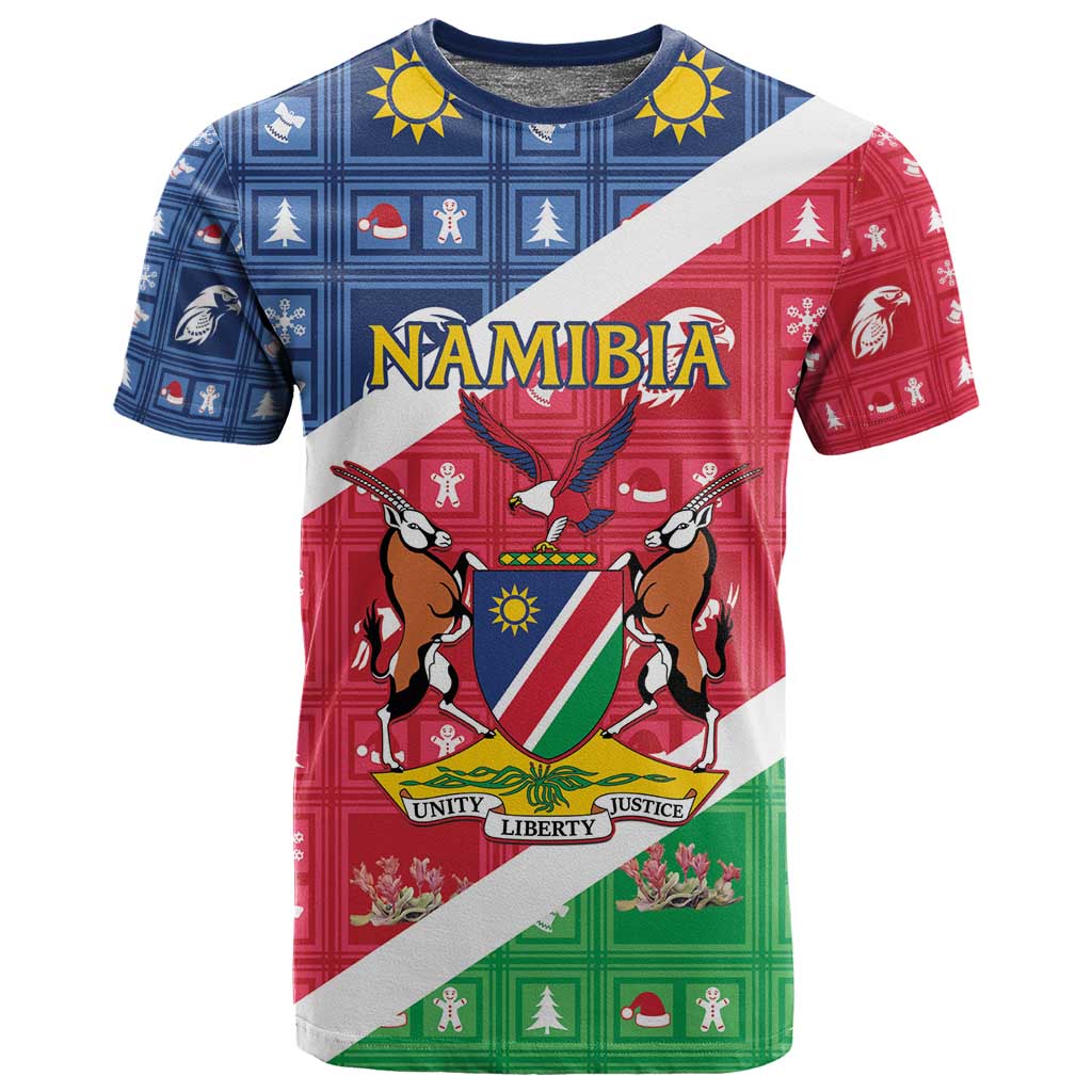 Afro Namibia T shirt Coat Of Arms Christmas Style