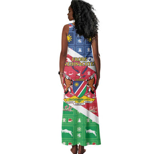 Afro Namibia Tank Maxi Dress Coat Of Arms Christmas Style