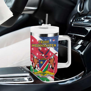 Afro Namibia Tumbler With Handle Coat Of Arms Christmas Style