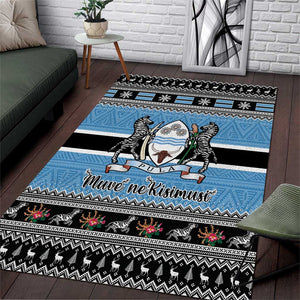 Afro Botswana Christmas Area Rug Coat Of Arms - African Pattern