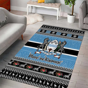 Afro Botswana Christmas Area Rug Coat Of Arms - African Pattern