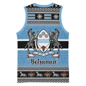 Afro Botswana Christmas Basketball Jersey Coat Of Arms - African Pattern LT15
