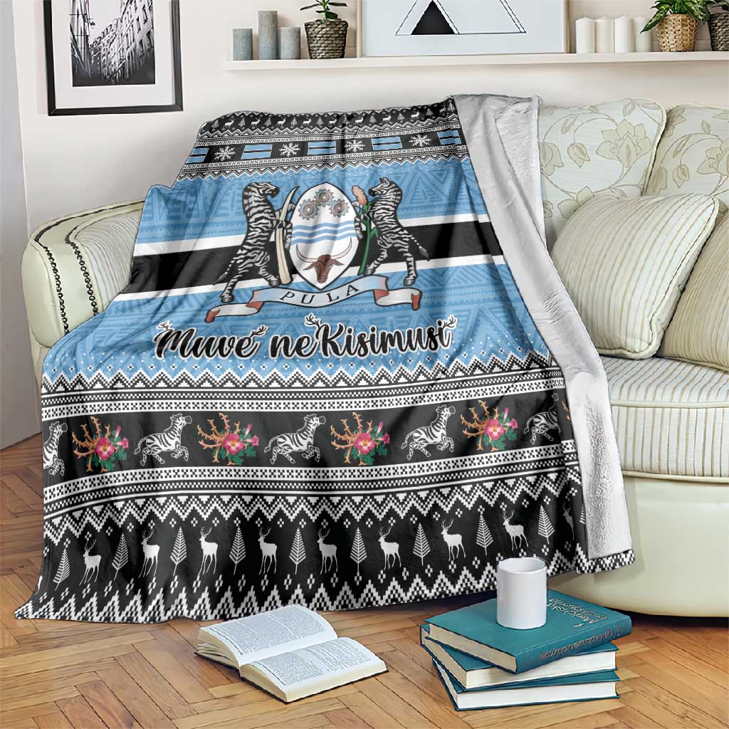 Afro Botswana Christmas Blanket Coat Of Arms - African Pattern