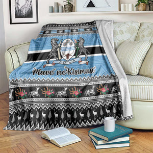 Afro Botswana Christmas Blanket Coat Of Arms - African Pattern