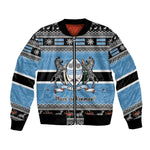 Afro Botswana Christmas Bomber Jacket Coat Of Arms - African Pattern