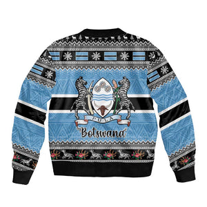 Afro Botswana Christmas Bomber Jacket Coat Of Arms - African Pattern