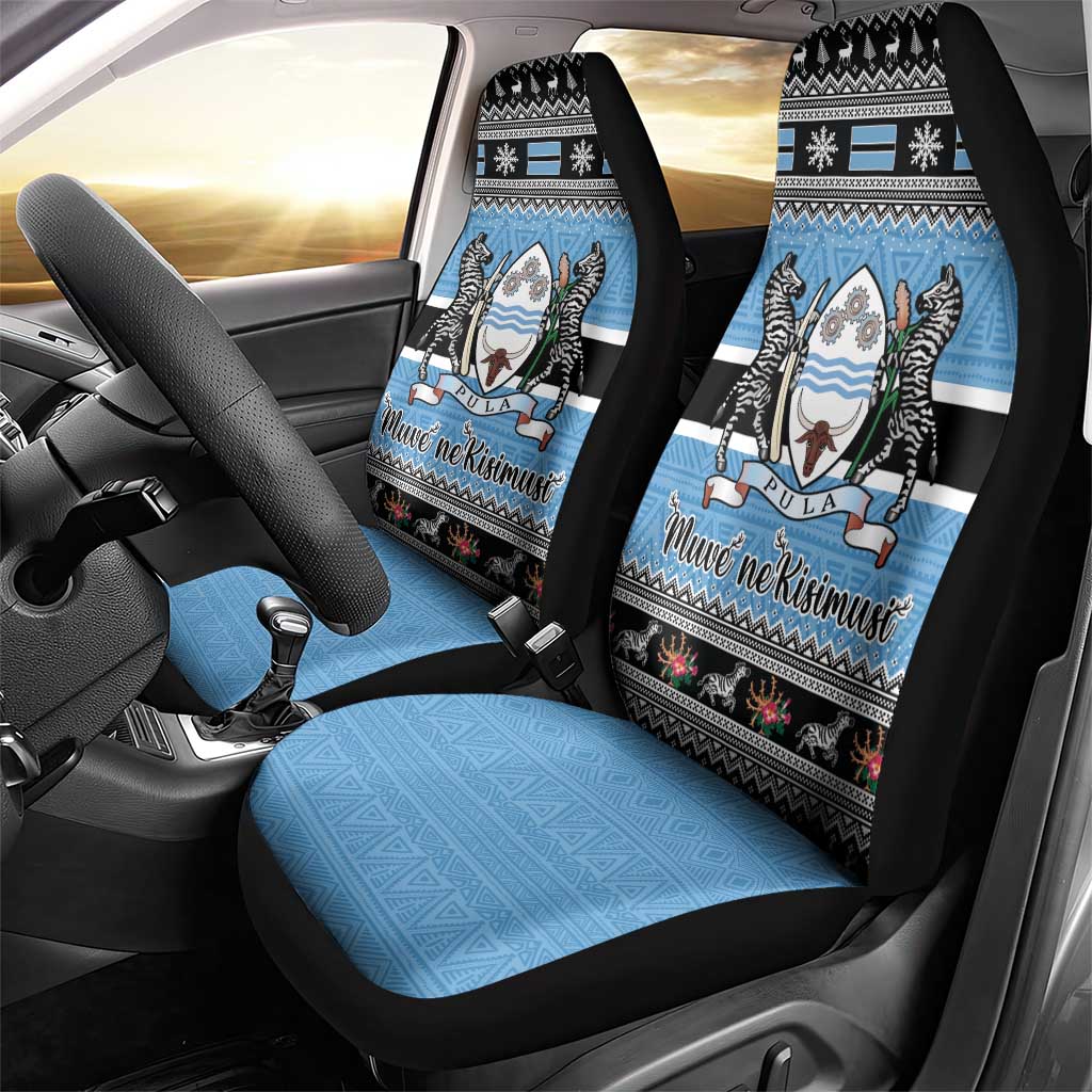 Afro Botswana Christmas Car Seat Cover Coat Of Arms - African Pattern