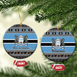Afro Botswana Christmas Ceramic Ornament Coat Of Arms with African Pattern