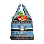 Afro Botswana Christmas Grocery Bag Coat Of Arms - African Pattern