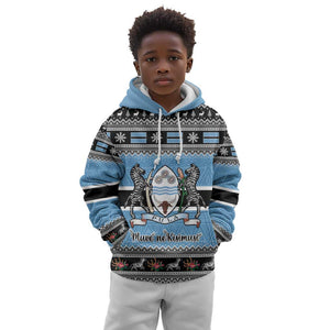 Afro Botswana Christmas Kid Hoodie Coat Of Arms - African Pattern