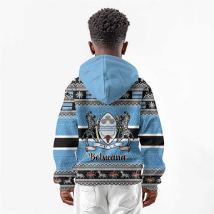 Afro Botswana Christmas Kid Hoodie Coat Of Arms - African Pattern