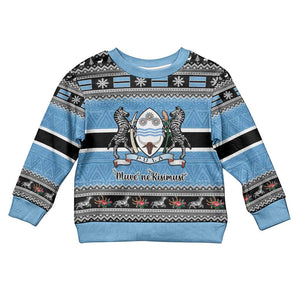 Afro Botswana Christmas Kid Ugly Christmas Sweater Coat Of Arms with African Pattern