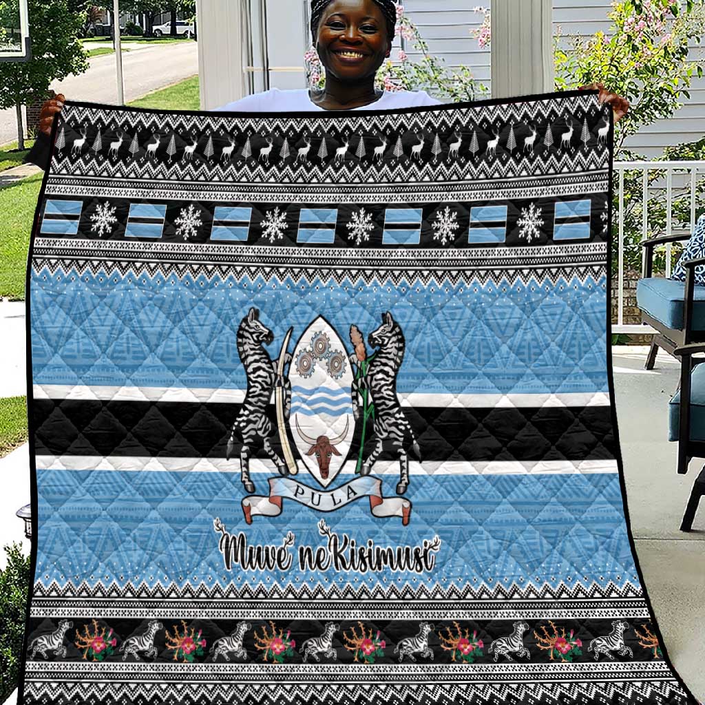 Afro Botswana Christmas Quilt Coat Of Arms - African Pattern