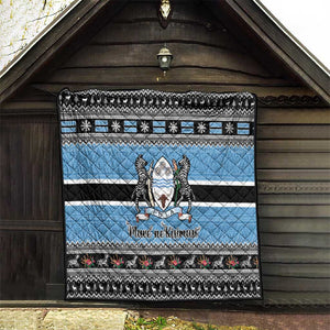 Afro Botswana Christmas Quilt Coat Of Arms - African Pattern