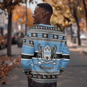 Afro Botswana Christmas Sweatshirt Coat Of Arms - African Pattern