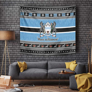 Afro Botswana Christmas Tapestry Coat Of Arms - African Pattern