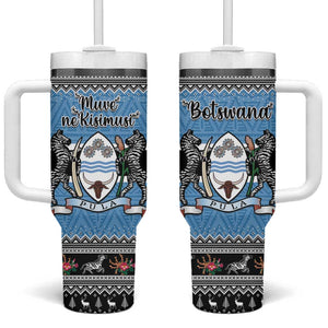 Afro Botswana Christmas Tumbler With Handle Coat Of Arms - African Pattern