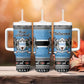 Afro Botswana Christmas Tumbler With Handle Coat Of Arms - African Pattern