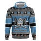 Afro Botswana Christmas Zip Hoodie Coat Of Arms - African Pattern