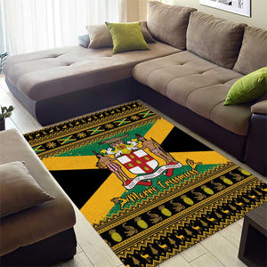 Afro-Jamaicans Area Rug Coat Of Arms - Merry Christmas