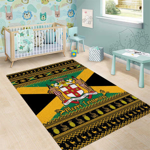 Afro-Jamaicans Area Rug Coat Of Arms - Merry Christmas