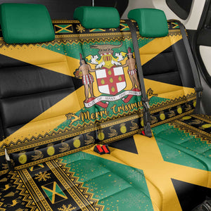 Afro-Jamaicans Back Car Seat Cover Coat Of Arms - Merry Christmas