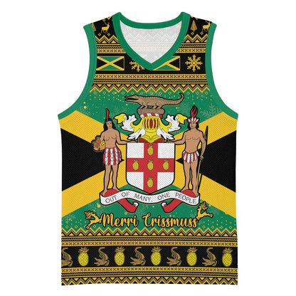 Afro-Jamaicans Basketball Jersey Coat Of Arms - Merry Christmas LT15