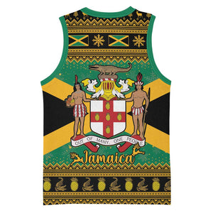 Afro-Jamaicans Basketball Jersey Coat Of Arms - Merry Christmas LT15
