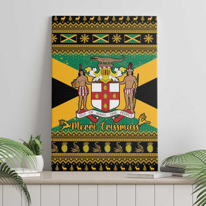 Afro-Jamaicans Canvas Wall Art Coat Of Arms - Merry Christmas