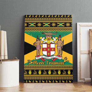 Afro-Jamaicans Canvas Wall Art Coat Of Arms - Merry Christmas