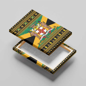 Afro-Jamaicans Canvas Wall Art Coat Of Arms - Merry Christmas