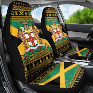 Afro-Jamaicans Car Seat Cover Coat Of Arms - Merry Christmas