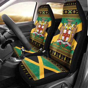 Afro-Jamaicans Car Seat Cover Coat Of Arms - Merry Christmas