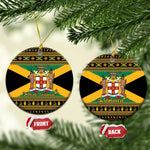 Afro-Jamaicans Ceramic Ornament Coat Of Arms with Merry Christmas