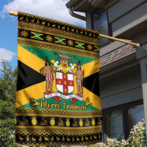 Afro-Jamaicans Garden Flag Coat Of Arms - Merry Christmas