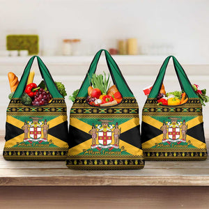 Afro-Jamaicans Grocery Bag Coat Of Arms - Merry Christmas