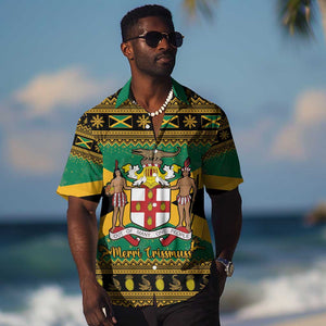 Afro-Jamaicans Hawaiian Shirt Coat Of Arms - Merry Christmas