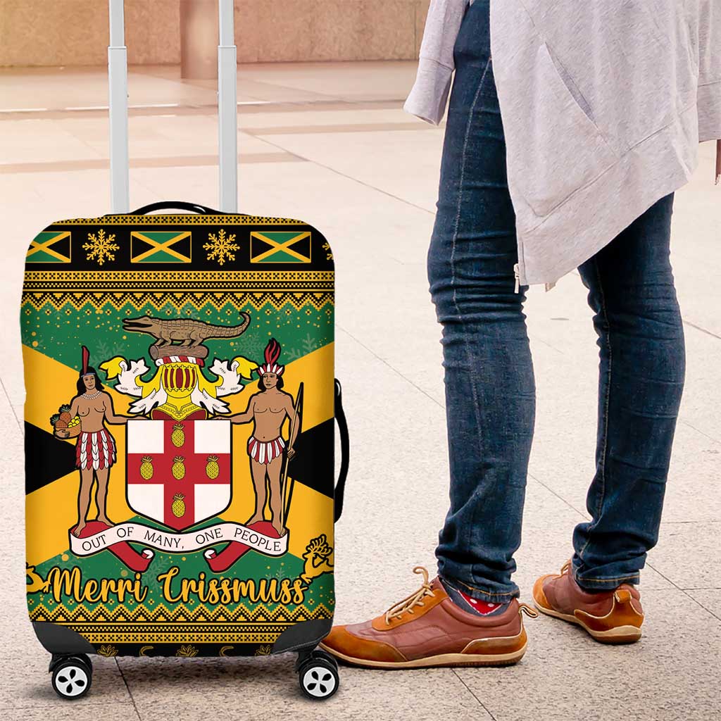 Afro-Jamaicans Luggage Cover Coat Of Arms - Merry Christmas