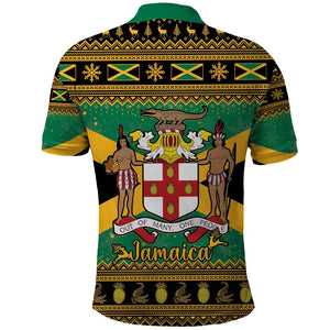 Afro-Jamaicans Polo Shirt Coat Of Arms - Merry Christmas