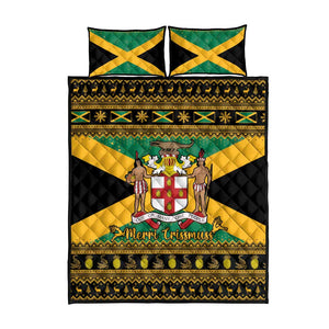 Afro-Jamaicans Quilt Bed Set Coat Of Arms - Merry Christmas